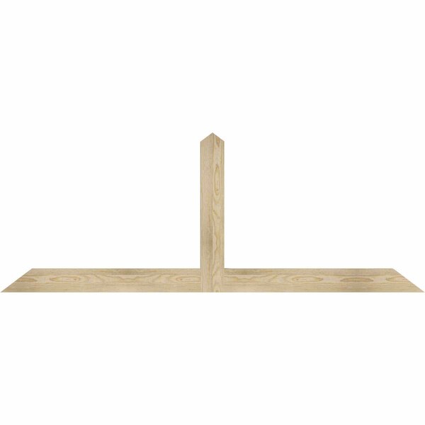Ekena Millwork Portland Rough Sawn Timber Gable Bracket, Douglas Fir, 72"W x 27"H x 2"D x 4"F, 9/12 Pitch GBW072X27X0204POR00RDF - main